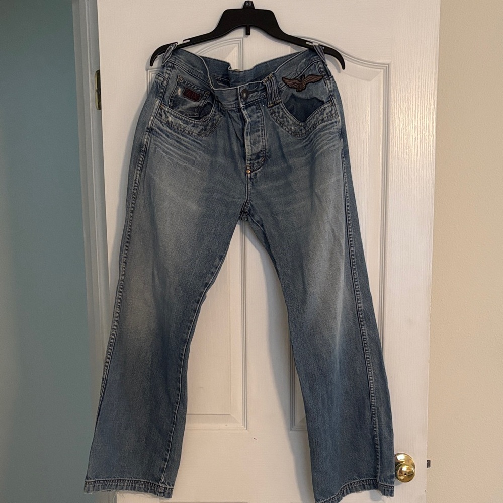 A/X Armani Exchange Sky Blue Relaxed Jeans